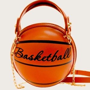 Basketball purse with handles & chain strap